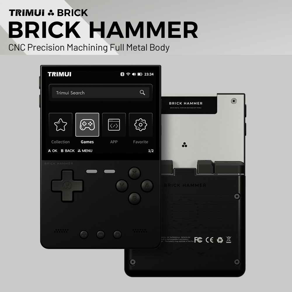 Retro Gaming Kiosk - Consola Trimui Brick Hammer con Cuerpo